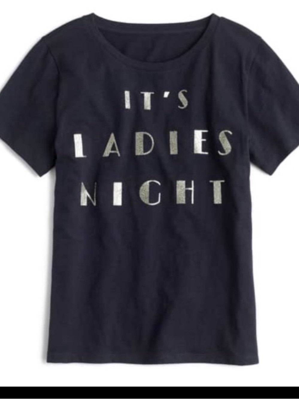 J.crew Ladies' Night Tee Black Gold